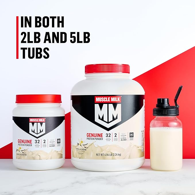 Muscle Milk Genuine Protein Powder Strawberries 'N Crème 32g Protein 4.94 Pound