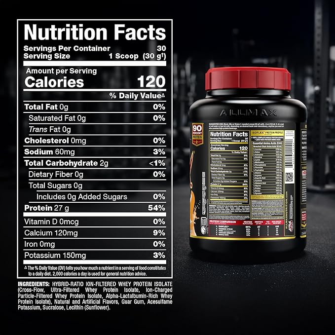 ALLMAX ISOFLEX Pure Whey Isolate Protein Powder - Gluten Free Low Lactose Sugar-Free - High-Protein Clean Keto-Friendly for Pre Post Workout Supplement for Women and Men | Orange Dreamsicle 2lb