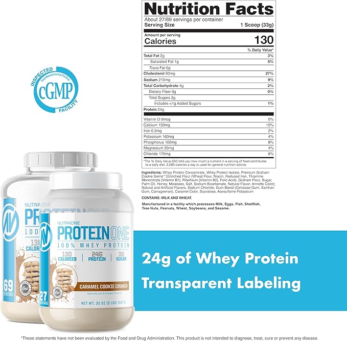 NutraOne ProteinOne Caramel Cookie Crunch - 5lbs