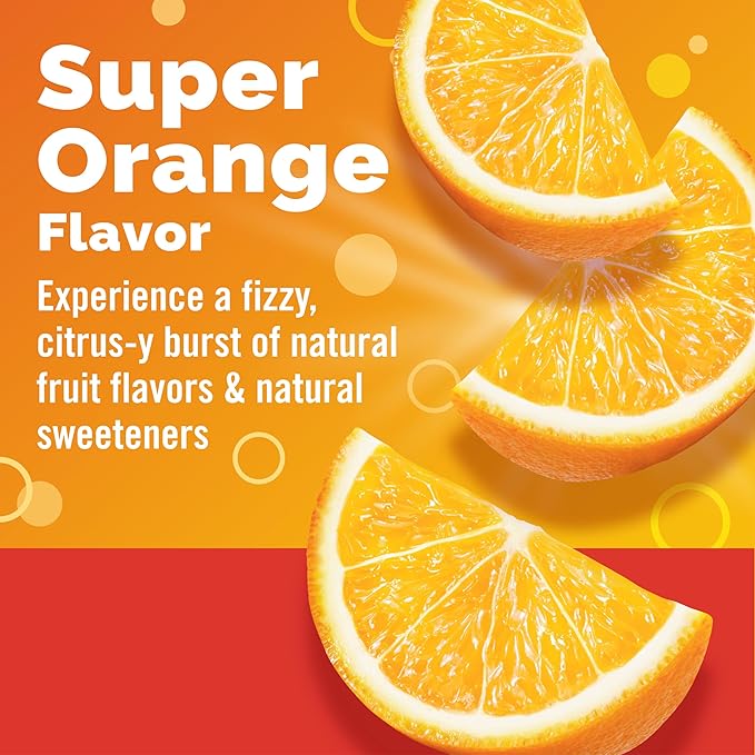 Emergen-C 1000mg Vitamin C Powder for Daily Immune Support Caffeine Free Vitamin C Supplements with Zinc and Manganese B Vitamins and Electrolytes Super Orange Flavor - 90 Count/3 Month Supply