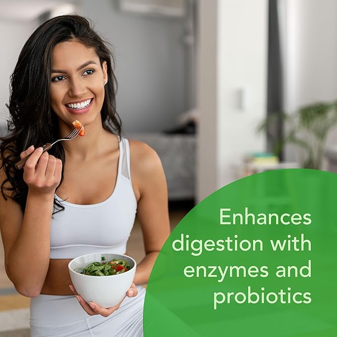 New Earth Essentials Daily Gut Health Packets | Probiotics Digestive Enzymes &amp Organic Wild Microalage | 5-Capsule Daily Packs | 30-Day Supply | Vegan &amp Non-GMO