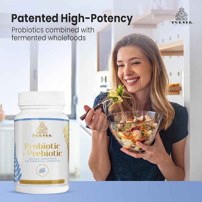 TURNER Probiotics Supplement Improves Digestion New Zealand Probiotics All-Natural 3-Pack