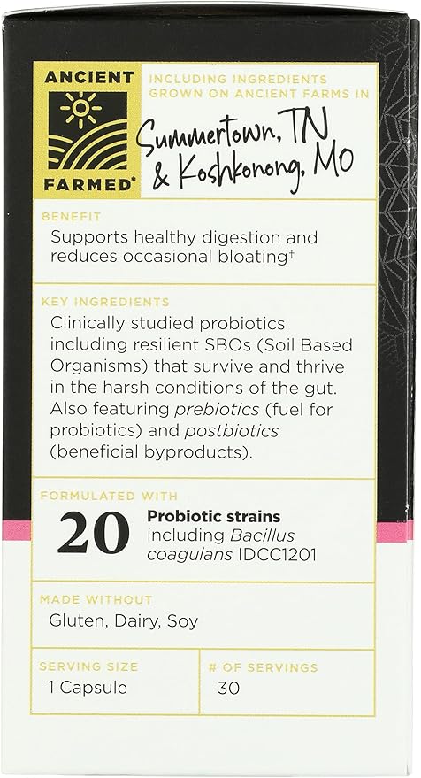 ANCIENT NUTRITION Organic Womens Probiotics 25b 30 CT