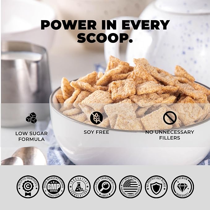 Underground Bio Labs Panda Fuel Premium Protein WheyHydrolyzed CollagenCaseinProbiotics Enzymes Keto FriendlyTime Release 25 Servings (2.5 Pound Cinnamon Toast)