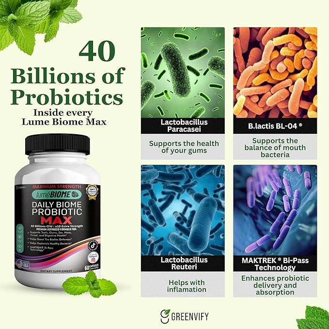 Daily Biome Probiotic Max 40 Billion CFU Maximum Strength 60 Capsules 30-Day Supply (2)