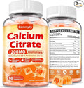 Calcium Citrate Supplement Gummies for Adult - Sugar Free Calcium Citrate 1200 Mg with Magnesium 300 Mg &amp Vitamin D3 - Organic Chewable Calcium Supplements for Women &amp Men