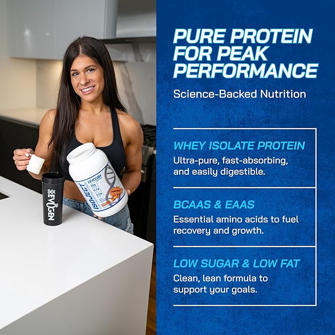 Evogen Isoject - Whey Protein Isolate | Ultra-Pure Whey Protein Powder with Ignitor Enzymes BCAAs and EAAs | Enhanced Absorption &amp Recovery | Churro | 25 Servings