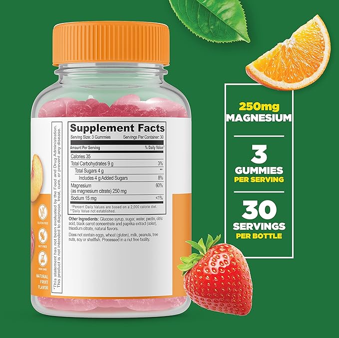 Lifeable Vitamin D3 + Vitamin K2 + Magnesium 85mg Gummies Bundle - Great Tasting Vitamin Supplement Gluten Free GMO Free Chewable Gummy