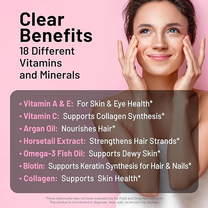 NatureWise [1] Hair Skin &amp Nails - Biotin + Multi Vitamin - 150 Softgels[50-Day Supply] + (Pack of 2) Digestive Enzymes + Probiotics &amp Prebiotics - 60 Capsules[30-Day Supply]