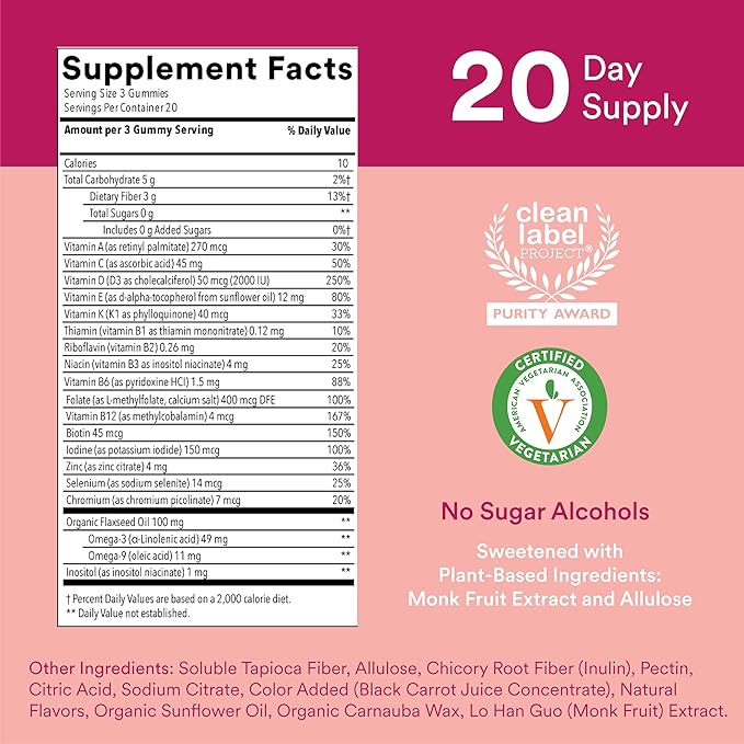 SmartyPants Kids Multivitamin Gummies 120 Count and Women's Multivitamin Gummies 60 Count Bundle