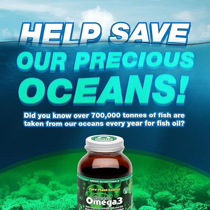 Green Nutritionals Vegan Omega3 50ml Oil - Vegan Vegetarian Kid Pet Friendly