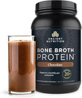 Ancient Nutrition Grass Fed Cage Free Bone Broth Protein Powder 20g Protein Hydrolyzed Collagen Peptides Keto &amp Paleo Friendly Supports Joint Gut Health Chocolate 40 Servings