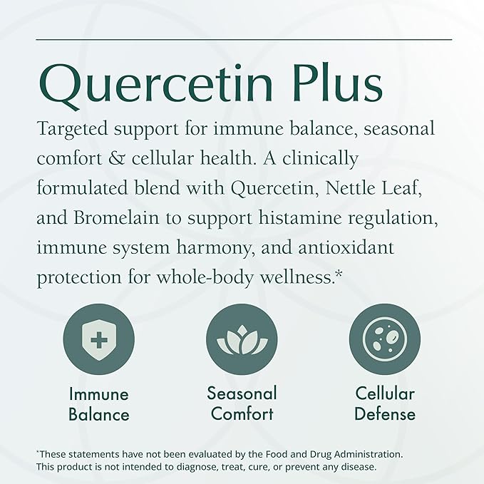 Natura Health Products Quercetin Plus Supplement - Modulates Healthy Immune and histamine Response - Featuring Bromelain Vitamin C Nettle Leaf &amp Quercetin (90 Capsules)