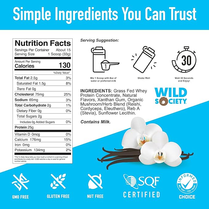 WILD SOCIETY Clear Isolate + Whey Concentrate Super Combo - Strawberry Coconut Clear Whey + Vanilla Bean Whey Concentrate