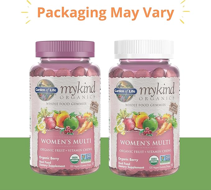 Garden of Life Vitamin Code Raw Iron 30ct Capsules &amp Organics Women's Gummy Vitamins - Berry - Certified Organic Non-GMO Vegan