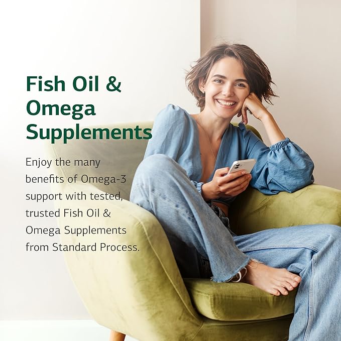Standard Process Calamari Omega-3 Liquid - Supplement for Heart &amp Brain Health Support - Aids Skin Health - Gluten-Free Non-Dairy &amp Non-Grain - 6.8 oz