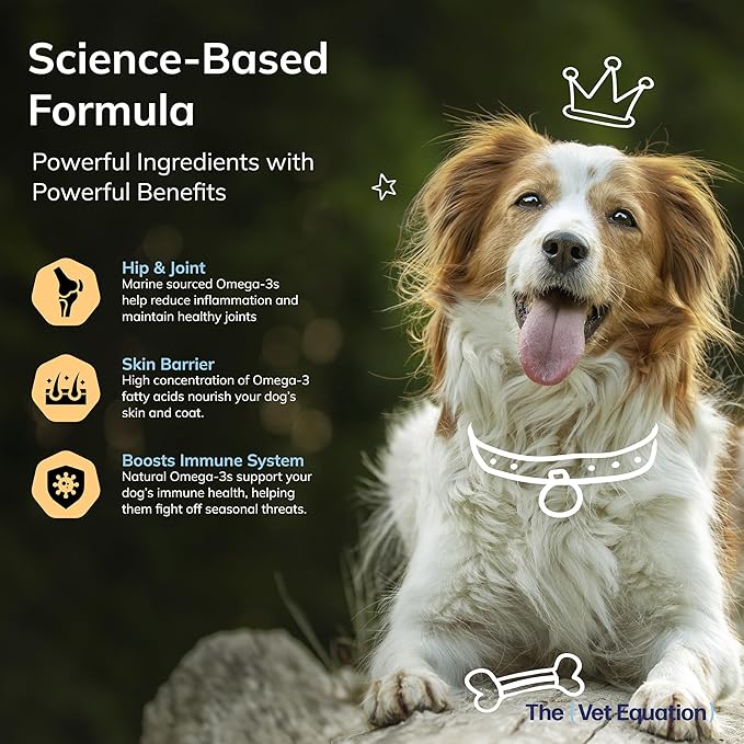 Omega Multifunctional for Dogs – Duck-Flavored 90 Chews – with Marine Sourced Omega-3s – Supports Joint Skin Coat &amp Immune Health