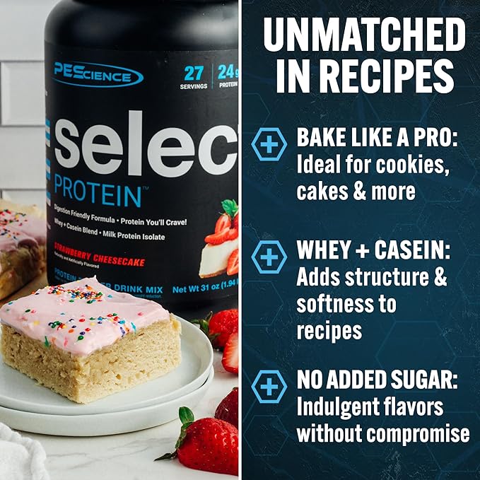 PEScience Select Protein Powder Whey and Casein Blend Clean Protein Powder for Women and Men Low Calorie Low Carb Keto Friendly Gluten Free Caramel Waffle Cone 27 Servings