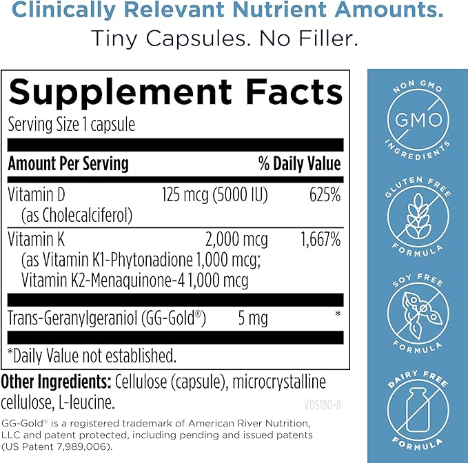 Designs for Health Vitamin D Supreme + Inflammatone Bundle - Vitamin D3 5000 IU + 2000mcg Vitamin K with an Enzyme Botanical Blend to Promote Healthy Inflammatory Response - 2 Products