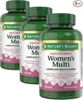 Nature's Bounty High Potency Women’s Complete Multivitamin Daily Vitamin with Vitamin C Supports Heart Health &amp Immune Function Essential Nutrition for Women 120 Caplets (Pack of 3)
