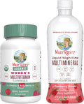 MaryRuth's Multivitamin Gummies for Women (Cherry &amp Raspberry) &amp Liquid Nighttime Multimineral (Cranberry) | Clean Label Project Verified® | Vegan Non-GMO | Beauty Bedtime Overall Health