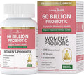 Probiotics and Organic Prebiotics for Women pH Balance &amp Digestion- 60 Billion CFU Vaginal Probiotics with Cranberry D-Mannose Vegan &amp Non-GMO for Urinary Tract &amp Immune | 90 Caps