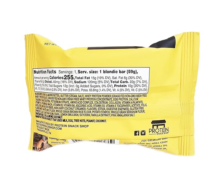 Gourmet Protein Brownie &amp Blondie Bars | High Protein Gluten-Free Honey-Sweetened No Seed Oils or Preservatives – Protein Snack Shop (12 Lemon Blondie)