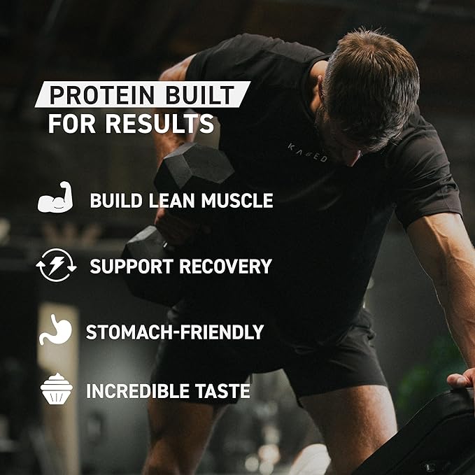 Kaged Whey Protein Isolate Powder | Vanilla | 100% Pure Low Lactose Whey | Post Workout Recovery Drink | Supports Muscle-Building | 25g per Serving | 41 Servings