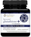 Youtheory Liposomal Glutathione with Resveritrol Vegetarian 90 Count Promotes Healthy Aging from Within