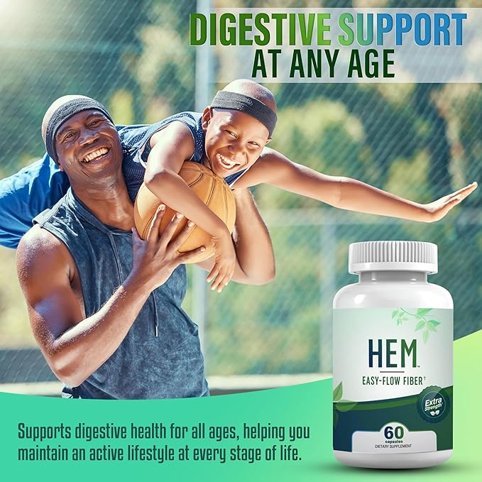 Easy-Flow Fiber – Plant-Based Oat Fiber Supplement for Constipation Bloating and Gas Relief | Gentle Digestion and Hemorrhoid Support | Non-Psyllium Gluten-Free (Pack of 1)
