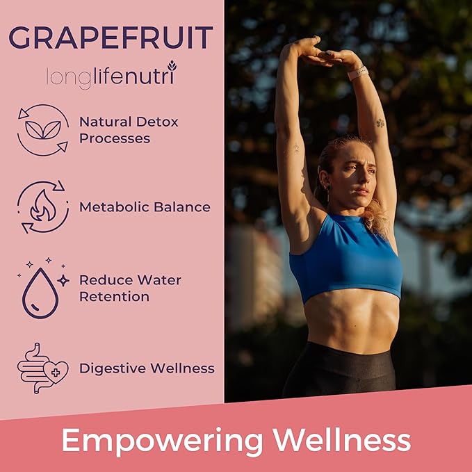 LongLifeNutri Grapefruit Seed Extract 500 mg + Synaptiq (Alpha GPC + Uridine Monophosphate 1000 mg) Bundle - 180 + 180 Capsules Focus &amp Productivity Energy &amp Balance GMP Certified Made in