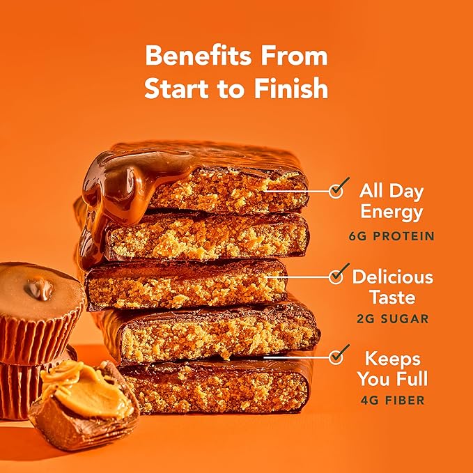 ALOHA Organic Plant Based Protein Bar MINIS |Peanut Butter Cup | 20 Count 24g Bars | Vegan Low Sugar Gluten Free Low Carb Non-GMO Stevia Free Soy Free No Sugar Alcohols