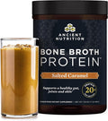 Ancient Nutrition Bone Broth Protein Powder Salted Caramel 19g Protein per Serving Beef Supports Healthy Skin Gut Health Joint Supplement Gluten Free Paleo and Keto Friendly 20 Servings
