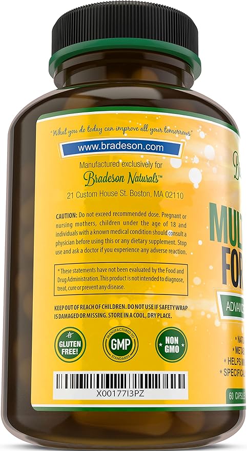 Women's Multivitamin Supplement. Vitamins A C D E &amp Vitamin B Complex. Immune &amp Female Support + Antioxidant &amp Natural Energizers. Non-GMO Gluten Free Made in the USA60 Caps