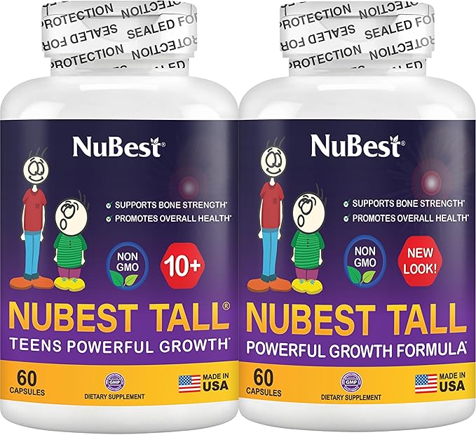 NuBest Bundle Tall 10 Tall | Height Growth Support for Kids &amp Teens | Calcium Vitamins D3 K2 Collagen &amp Herbs | Bone Strength Focus &amp Development