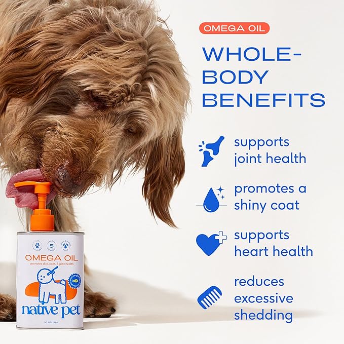 Native Pet Pup Power-Up Bundle: Colostrum for Dogs (120 Scoops) &amp Omega Oil for Dogs (16 Oz) - Bovine Colostrum Powder &amp Fast-Absorbing Omega 3 6 9 Supplement