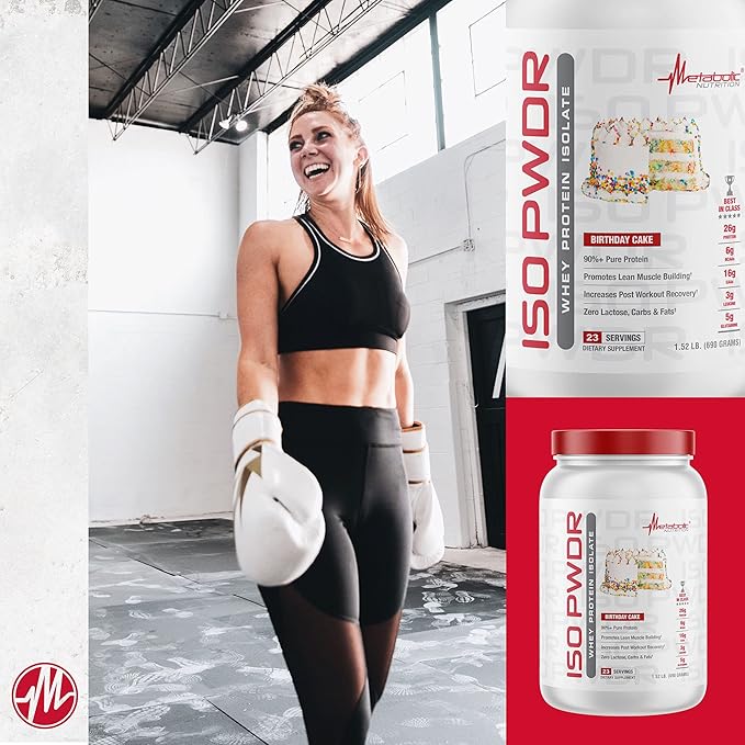 Metabolic Nutrition Whey Protein Isolate ISO PWDR Banana Cream 1.54lb 23 Servings 26g Protein Fast Digesting Zero Carbs Delicious Flavor Very Low Carbs &amp Fat Zero Lactose
