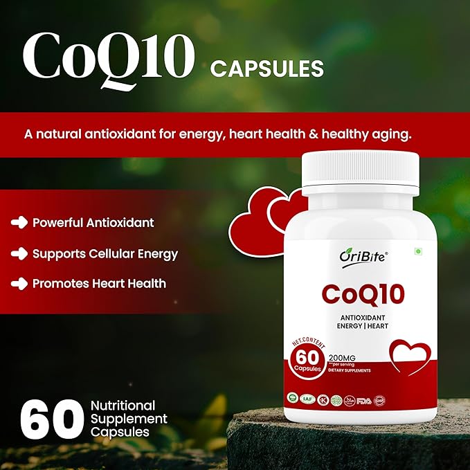 CoQ10 200mg 60 Veggie Capsules | Coenzyme Q10 Supplement for Cellular Energy &amp Heart Support | Antioxidant Support Formula | Ubiquinone Dietary Supplement (3)