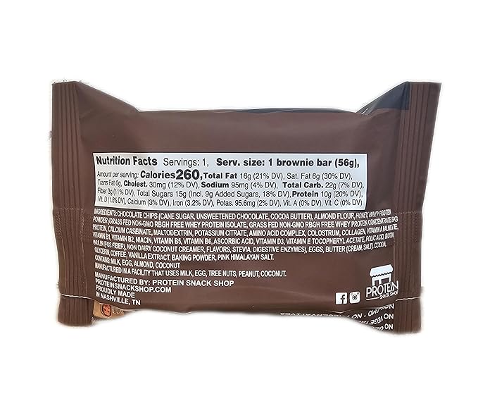 Gourmet Protein Brownie &amp Blondie Bars | High Protein Gluten-Free Honey-Sweetened No Seed Oils or Preservatives – Protein Snack Shop (20 Chocolate Brownie)