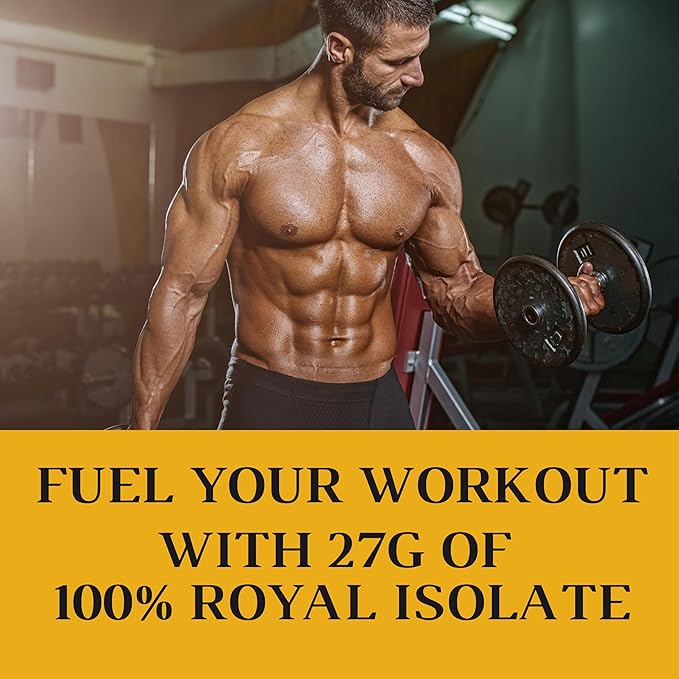 RSN Royal 100% Isolate Protein Powder | 27g Protein Isolate | 0 Sugar | 1g Carbs | 2 lbs | 30 Servings | Chocolate