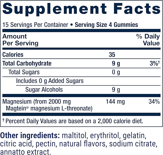 Life Extension Gummy Science™ Neuro-Mag® Magnesium L-Threonate Memory Support Quick Thinking cognition Magnesium Supplement Gluten-Free Non-GMO Orange Flavor 60 Gummies