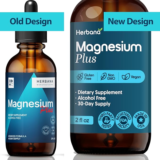 Magnesium Complex Plus 2 fl oz Liquid Drops - Advanced Magnesium Citrate Glycinate L-threonate with Vitamins B6 D C Supplement - High Potency 100% Absorption - 30-Day Supply
