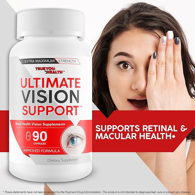 Ultimate Vision Support - Our Best Improved Formula Eyesight Supplement - Vitamin A Lutein and Zeaxanthin Supplements - Eye Vision Focus Supplement for Eyes Vitamins for Clear Vision Pills