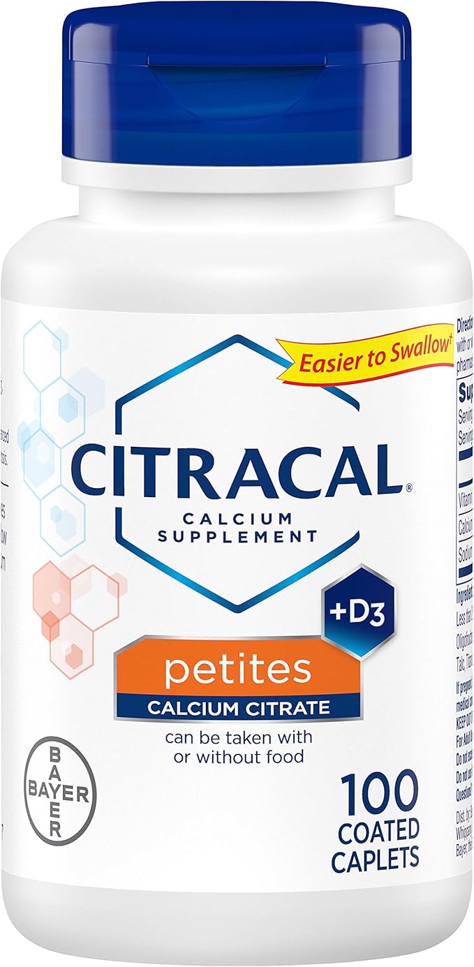 Citracal Calcium Citrate Petites W/Vitamin D Tablets 100 Ct (4 Pack)