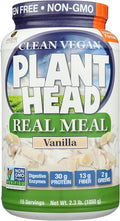 Plant Head Real Meal Organic Plant Based Protein Powder Vanilla - Vegan Low Net Carbs Non Dairy Gluten Free Lactose Free No Sugar Added 2.3 Pound