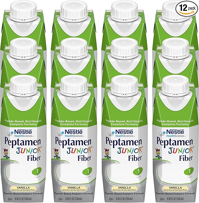 Peptamen Junior Fiber Pediatric Oral Supplement Vanilla 8.45 oz Carton 12 Count