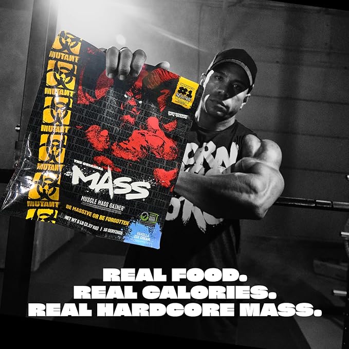 Mutant Mass Weight Gainer Protein Powder - High Calorie Protein for Lean Mass Muscle Build &amp Bulking - 5 Pound - Chocolate Fudge Brownie