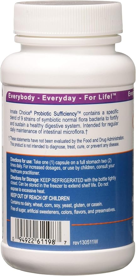 Innate Choice Probiotic Sufficiency  60 vegetarian capsules