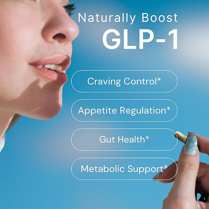 GLP-1 Booster with Akkermansia Muciniphila for Appetite Suppressant Gut Health &amp Metabolism Support – Natural GLP1 Supplement with Dihydroberberine for Men &amp Women – Made in USA – 60 Capsules
