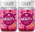 OLLY Undeniable Beauty Gummy for Healthy Hair Skin &amp Nails* Biotin Vitamins C &amp E Keratin Chewable Supplement Grapefruit Flavored 60 Day Supply - 120 Count (Pack of 2)
